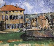 Paul Cezanne farms and housing painting
